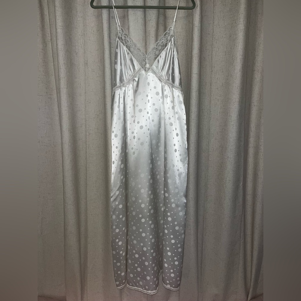 Christian Dior vintage nightgown white polka dots